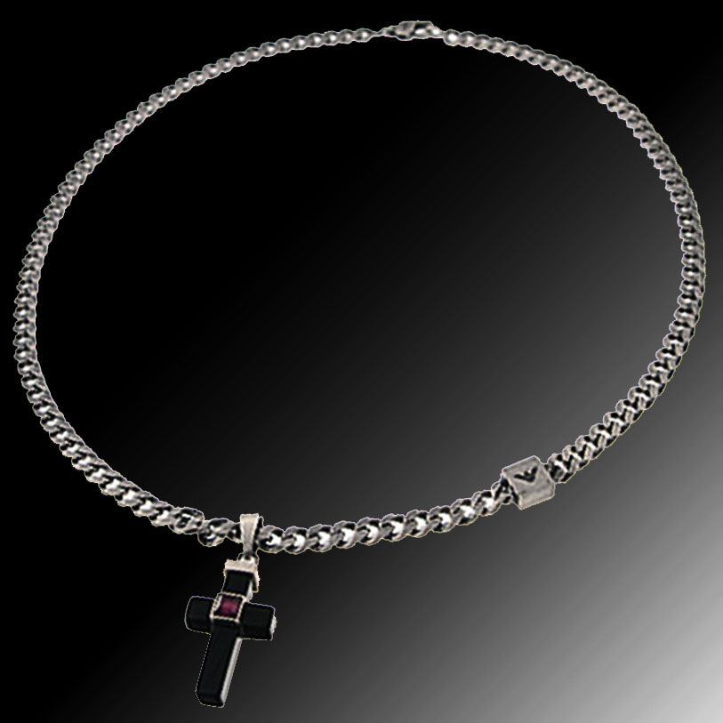 armani necklace mens cross