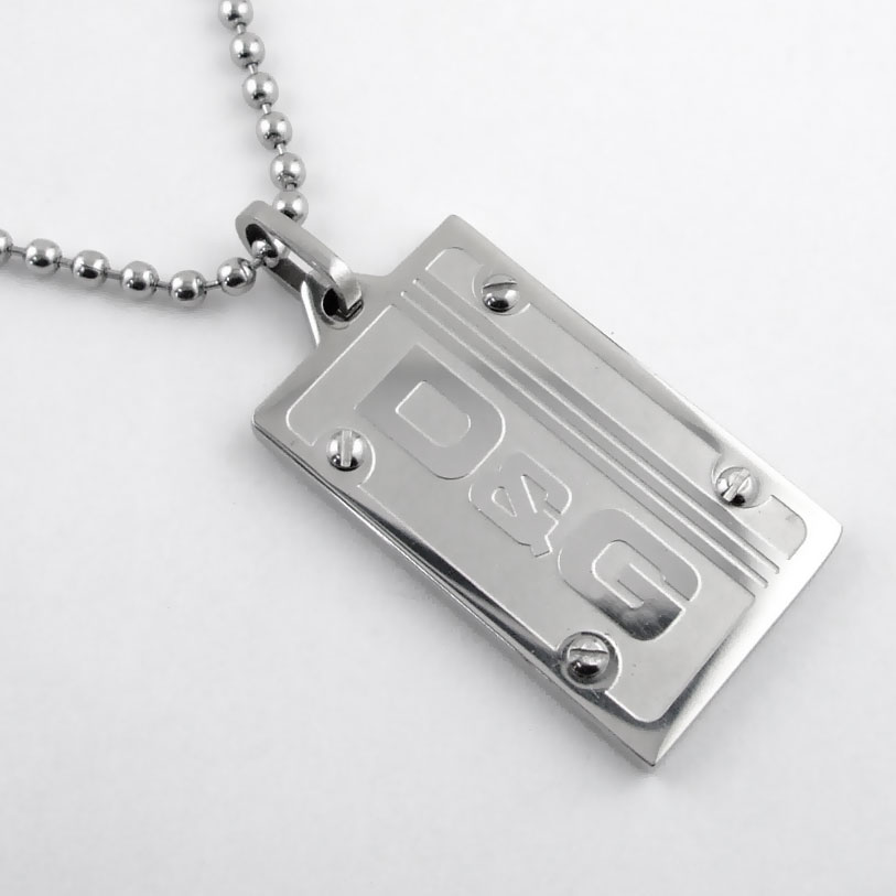 d&g dog tag necklace