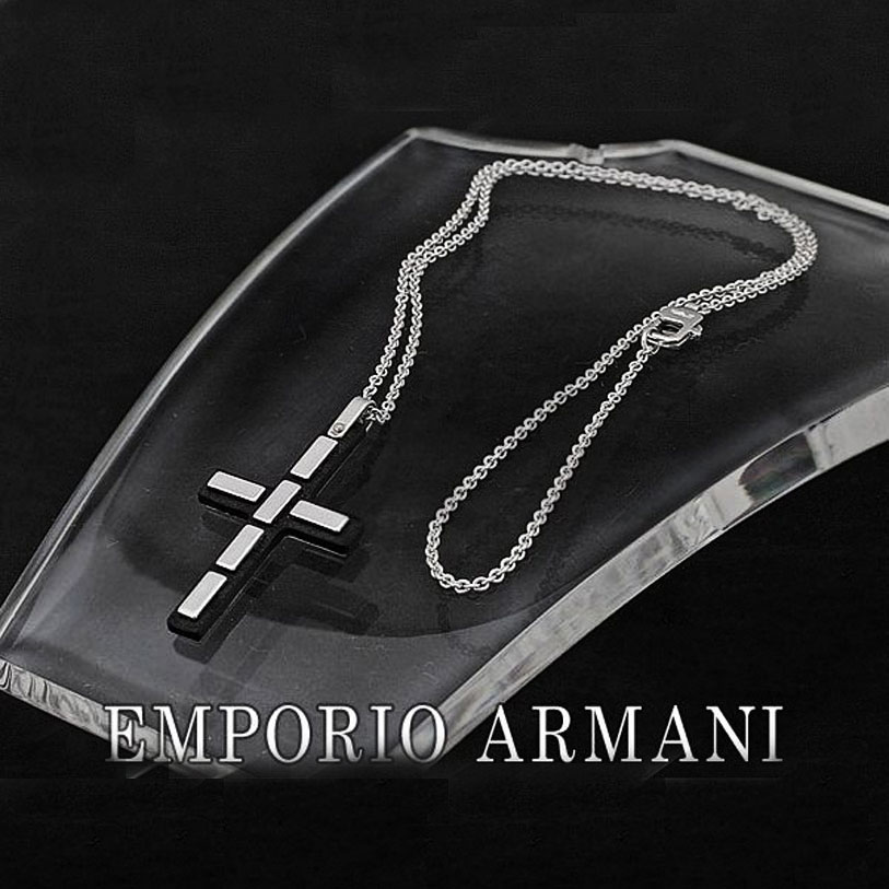 armani mens cross necklace